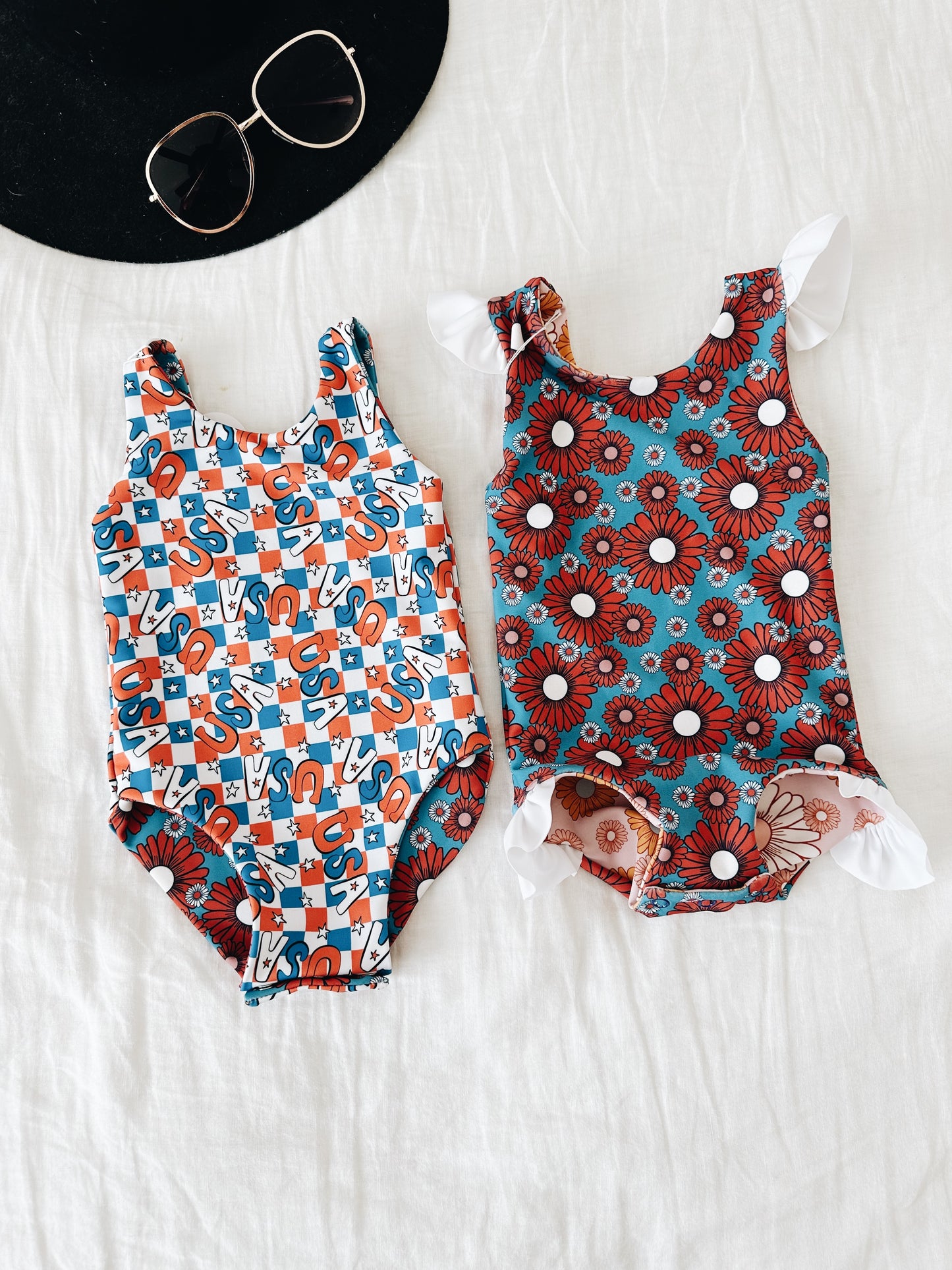 4th of July baby/child 1 piece swim suit