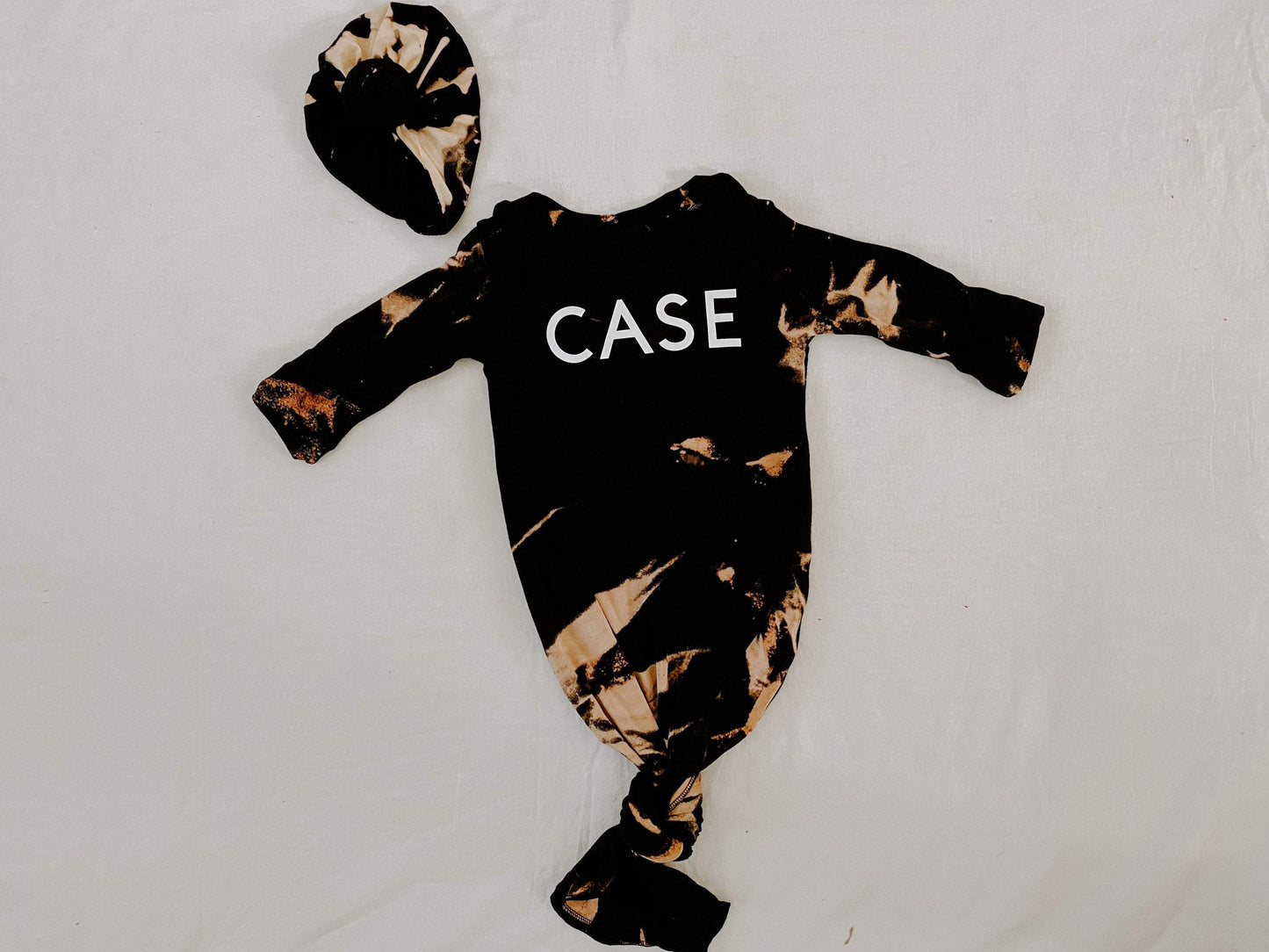 Personalized Black Acid Baby Gown Set