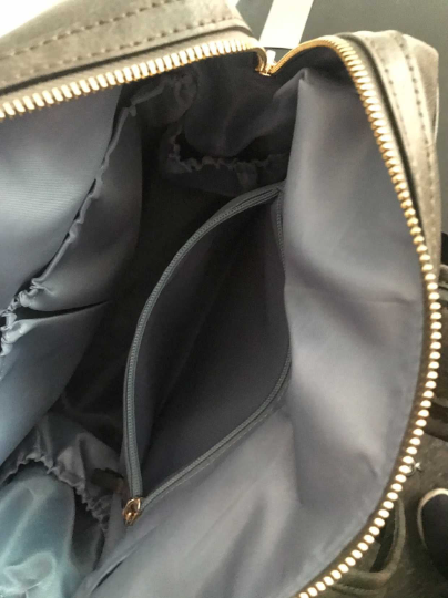 Distressed Grey Diaper Bag