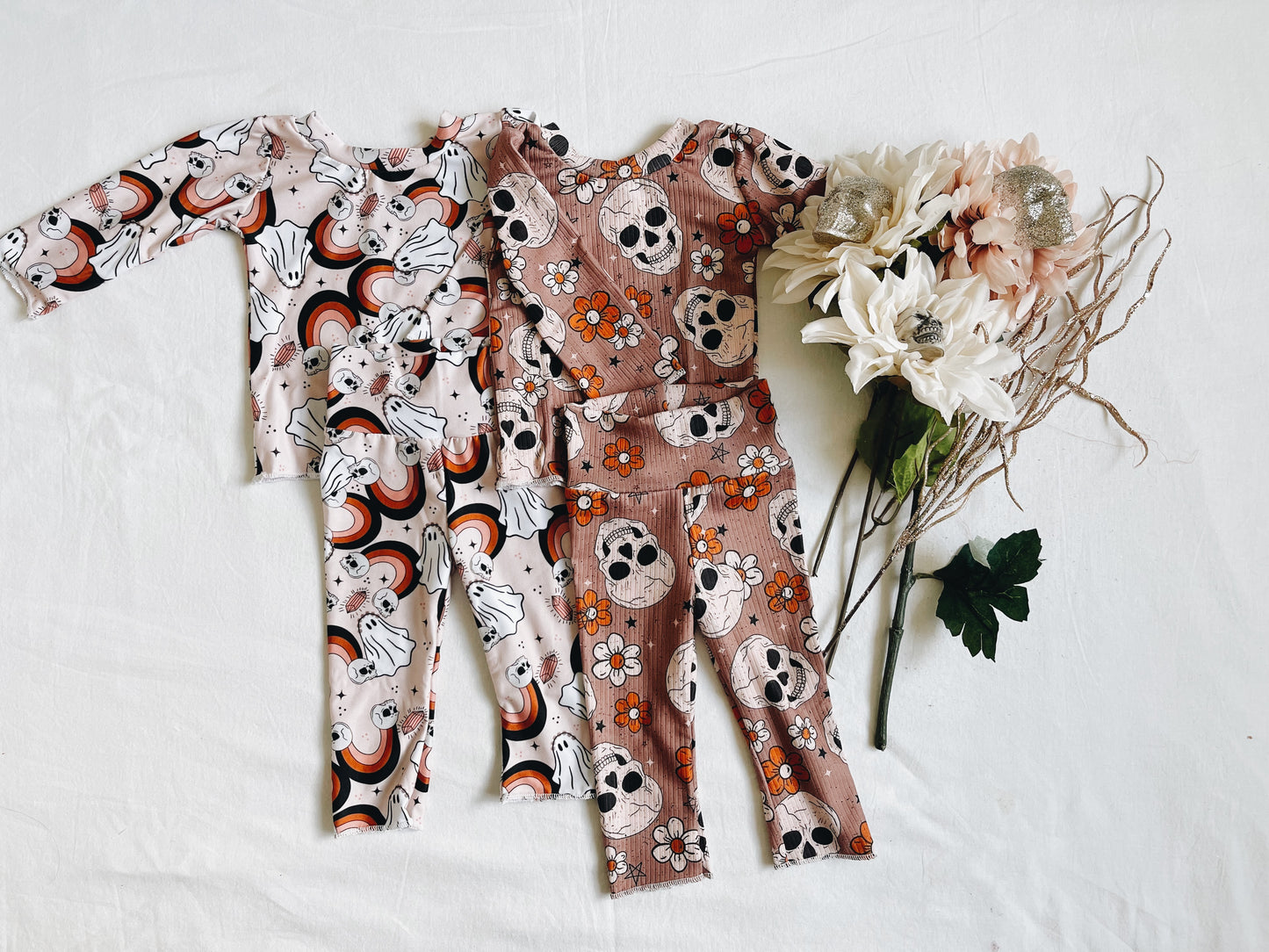 Floral Skull Limited Halloween Pajama Set