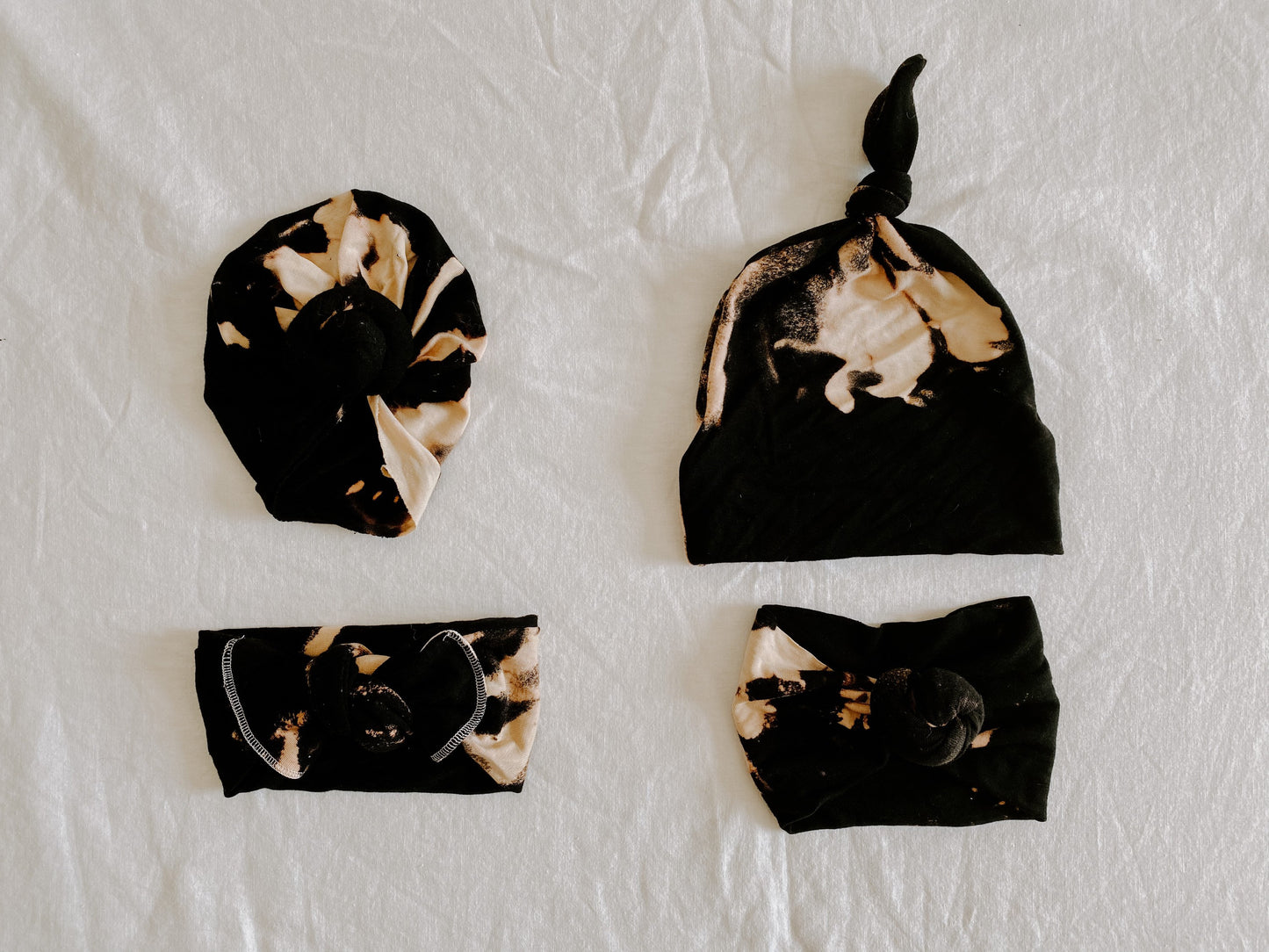 Black Acid Wash Turban/Headwraps
