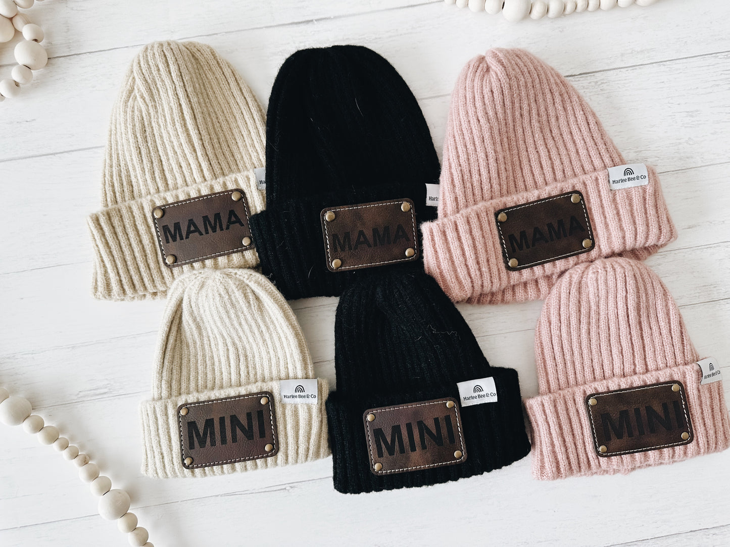 Personalized mommy and me beanies
