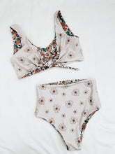 Load image into Gallery viewer, Ivory daisy mommy reversible swim suit
