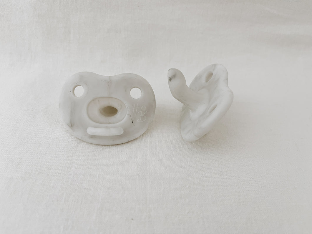 White marble “natural” Pacifier