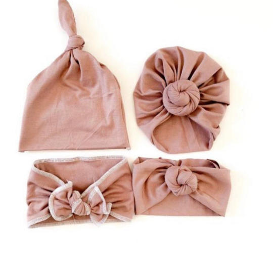 Personalized Soft Mauve Baby Gown Set